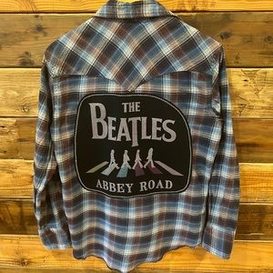 The Beatles Abbey Road One-of-a-Kind Custom MadAndie Wrangler Unisex Flannel